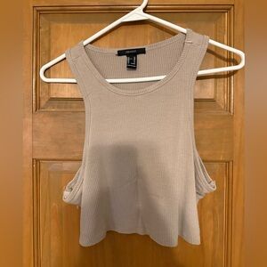 Forever 21 Beige Ribbed Tank
